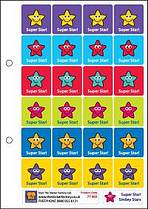 �tvere�kov� hv�zdi�kov� smajl�ci Super Star - 28mm n�lepky