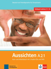 Aussichten A2.1, Kurs-/Arbeitsbuch + 2 Audio-CDs + DVD