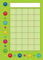 Odm��ovac� tabulky smajl�ci k pou�it� s 24mm n�lepkami