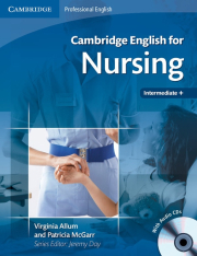 Intermediate, Upper-intermediate, a short self-study or classroom course (40-60 hours) for nurses who need to use English in the workplace.