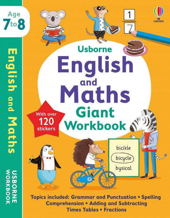 Usborne English and Maths Giant Workbook 7-8 Usborne Publishing