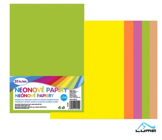 Papír barevný mix složka 20l NEON LUMA LUMA