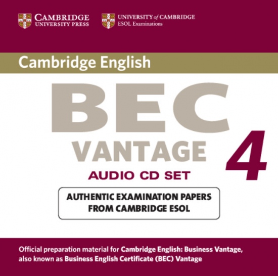 Cambridge BEC Vantage 4 Audio CDs (2) Cambridge University Press