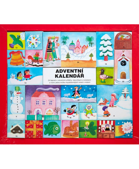 Adventní kalendář - 24 leporel s vánoční