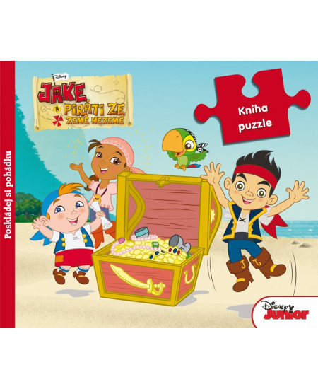 Jake a piráti ze Země Nezemě - Kniha puzzle - Poskládej si pohádku