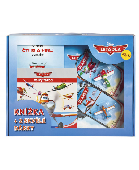 Letadla - Čti si a hraj - Velký závod (knížka + 2 skvělé dárky)