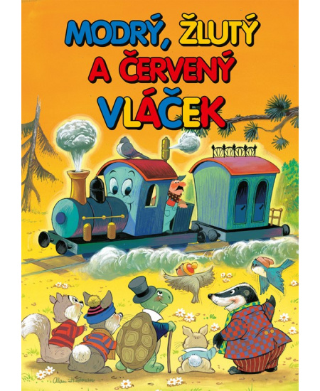 Modrý, žlutý a červený vláček