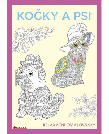 Psi a kočky - relaxační omalovánky