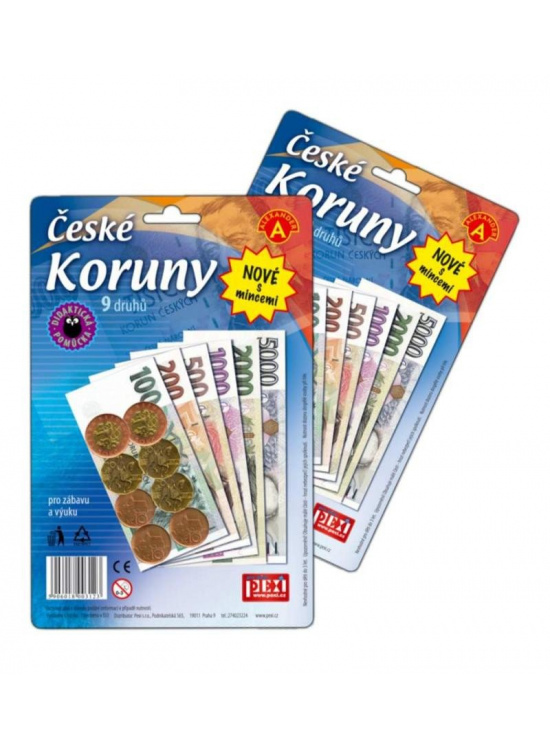 České koruny - didaktická pomůcky(2ks)