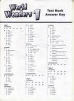 WORLD WONDERS 1 TEST BOOKLET WITH ANSWER KEY