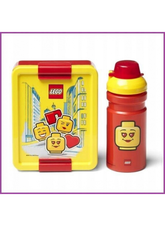 Svačinový set LEGO ICONIC Girl (láhev a box) - žlutá/červená SmartLife s.r.o.