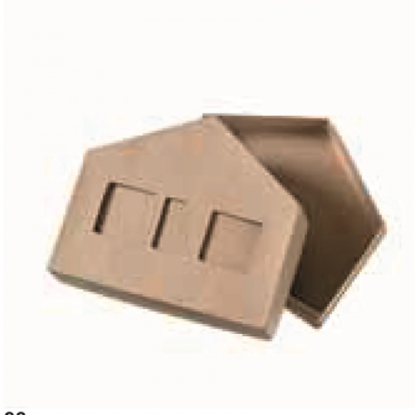 Krabička PappArt z papermaché k dotvoření, 14 x 5 x 12 cm - Domeček 5 Aladine