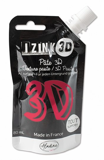 Reliéfní pasta, 3D IZINK, 80 ml - geranium, růžová Aladine