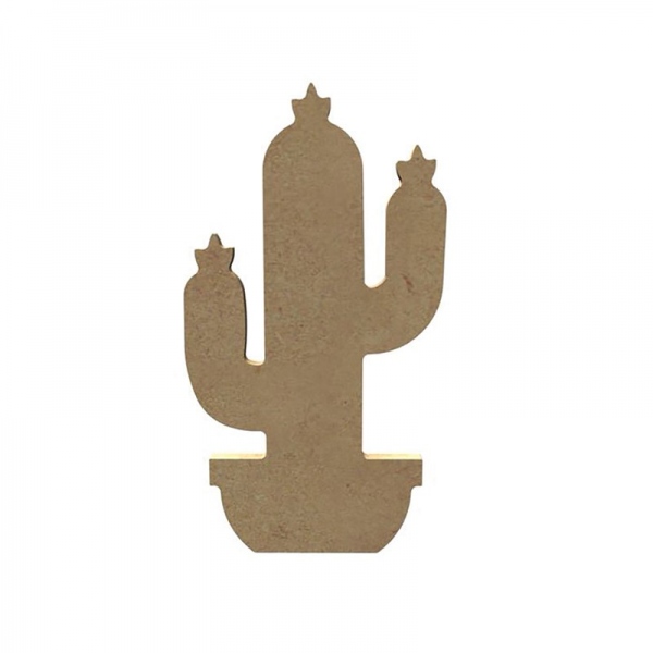 Dřevěný výřez k dekoraci Gomille, 15 cm – kaktus Aladine