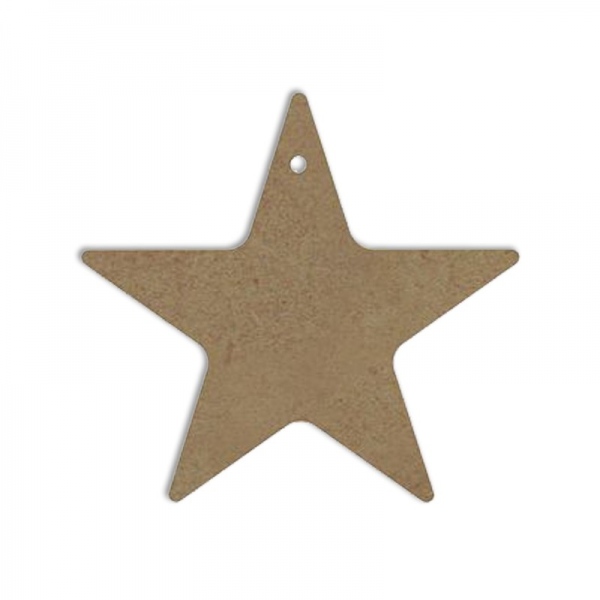Dřevěný výřez k dekoraci Gomille závěsný, 11 x 11 cm – hvězda pěticípá Aladine