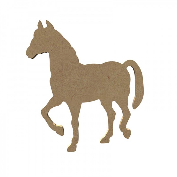 Dřevěný výřez k dekoraci Gomille, 15 cm – kůň Aladine