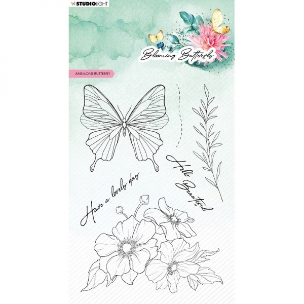 Gelová razítka Studio Light Blooming Butterfly (6 ks) – sasanka Aladine