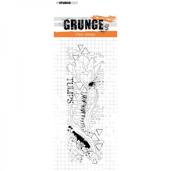 Gelové razítko Studio Light Grunge, 14,8 x 5,2 cm – tulipán Aladine