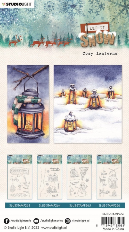 Gelová razítka Studio Light Let it Snow, A6 (3 ks) – lucerny Aladine