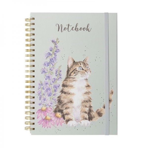 Zápisník s kroužkovou vazbou A4 Wrendale Designs – kočka a květiny Aladine