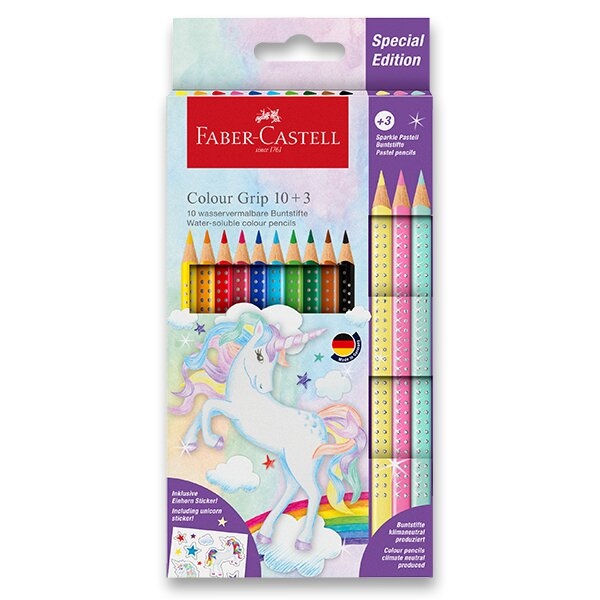 Pastelky Faber-Castell Colour Grip Unicorn souprava, 13 ks Faber-Castell