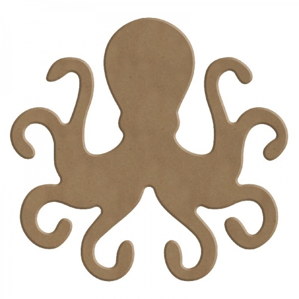 Dřevěný výřez k dekoraci Gomille, 14 cm – chobotnice malá Aladine