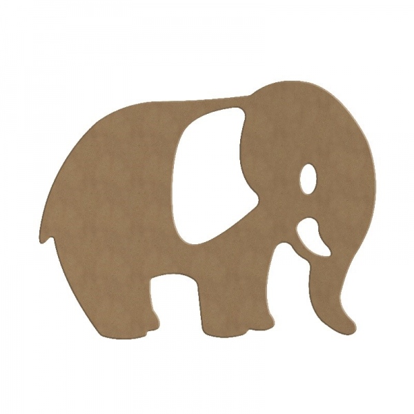 Dřevěný výřez k dekoraci Gomille, 25 x 19 cm – slon velký Aladine