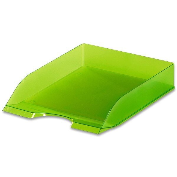 Kancelářský odkladač Durable Basic transparentní, výběr barev transp. zelená Durable