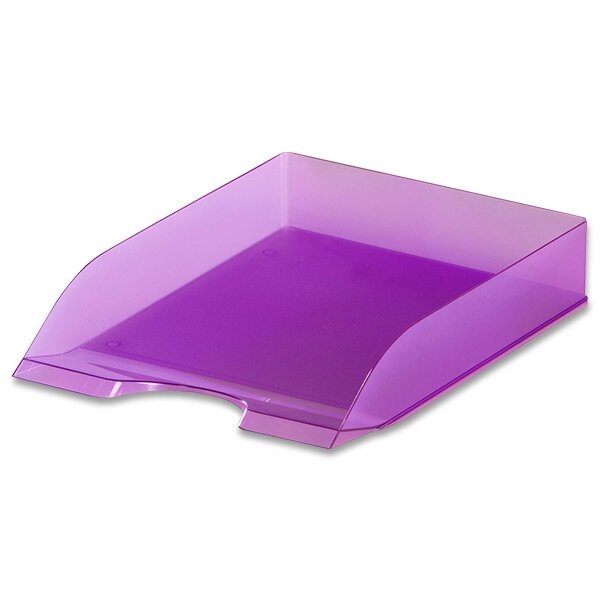 Kancelářský odkladač Durable Basic transparentní, výběr barev transp. fialová Durable