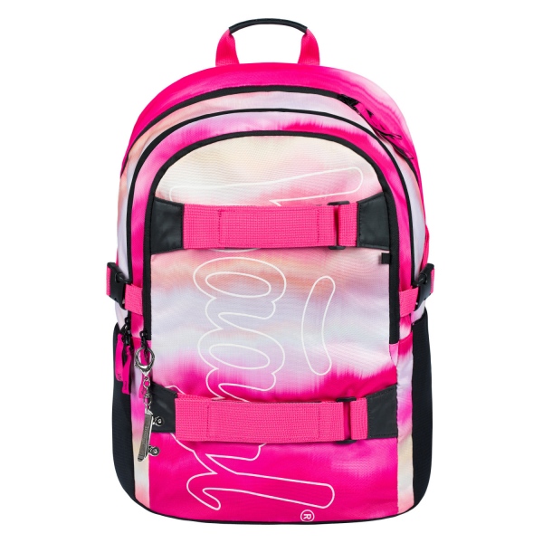 BAAGL Školní batoh Skate Pink Stripes Presco Group