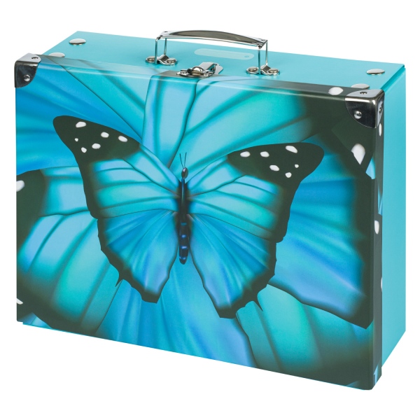 BAAGL Skládací školní kufřík Butterfly s kováním Presco Group