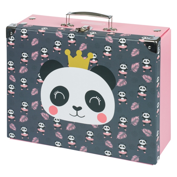BAAGL Skládací školní kufřík Panda s kováním Presco Group