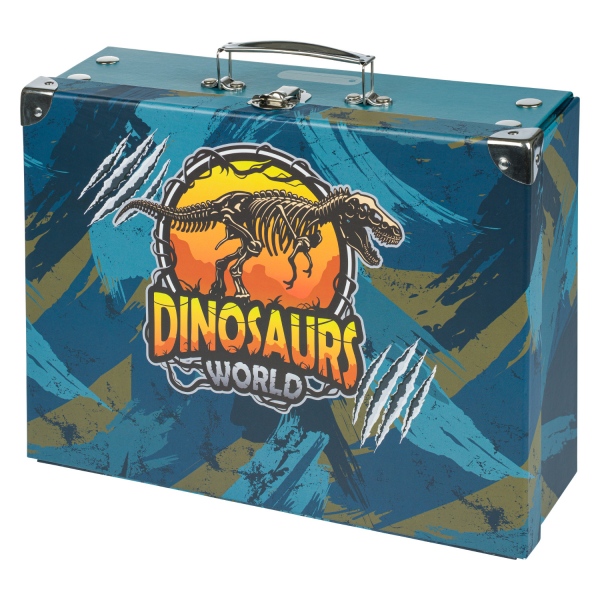 BAAGL Skládací školní kufřík Dinosaurs World s kováním Presco Group