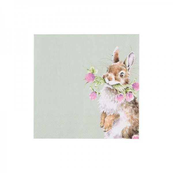 Papírové ubrousky Wrendale Designs, 24 x 24 cm – králík Aladine