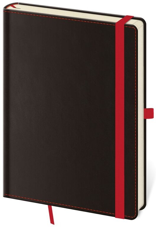 Linkovaný zápisník Black Red L Helma 365