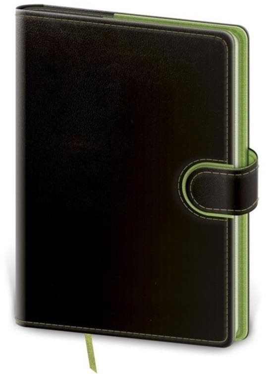 Tečkovaný zápisník Flip L černo/zelený (čtverečkovaný) Helma 365