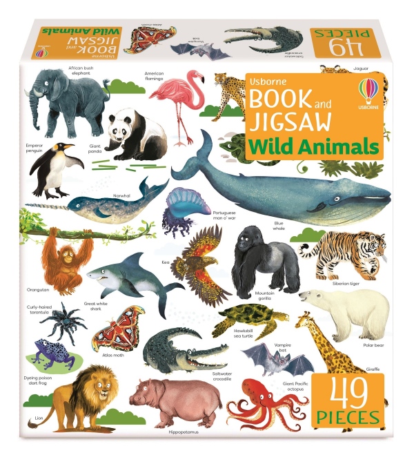 Usborne Book and Jigsaw Wild Animals Usborne Publishing
