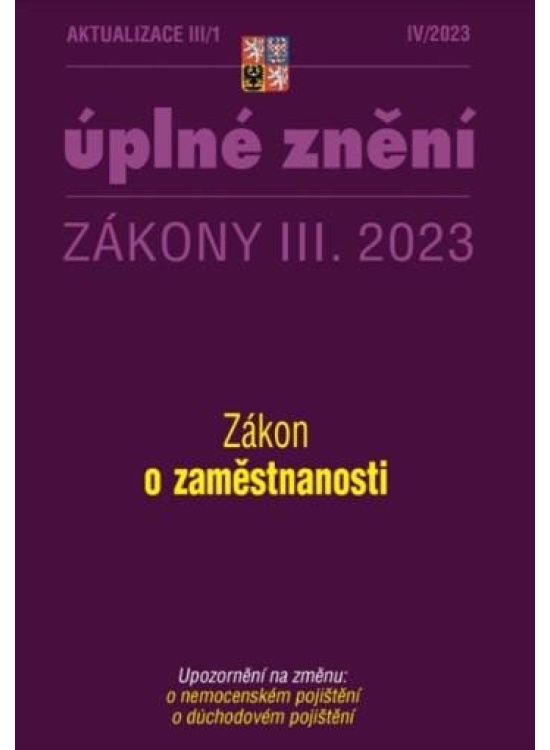 Aktualizace III/1 2023 Zákon o zaměstnanosti