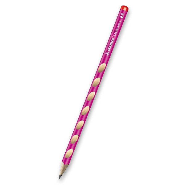 Grafitová tužka Stabilo Easygraph S HB, pro leváky, výběr barev růžová Stabilo