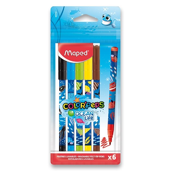 Dětské fixy Maped Color'Peps Ocean Life Decorated 6 barev Maped