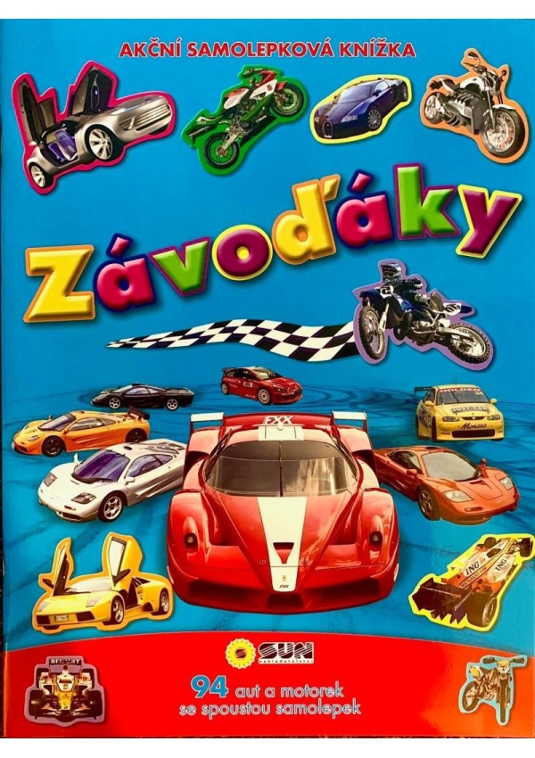 Akční samolepková knížka Závoďáky