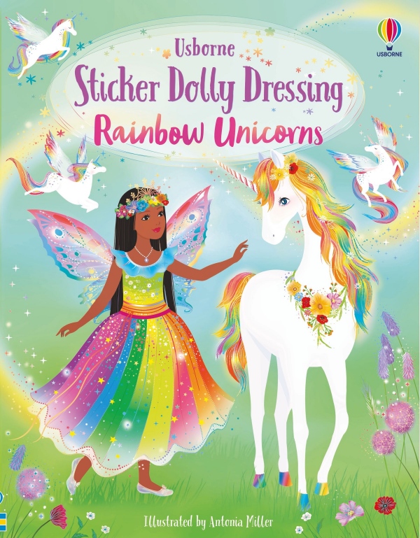 Sticker Dolly Dressing Rainbow Unicorns Usborne Publishing