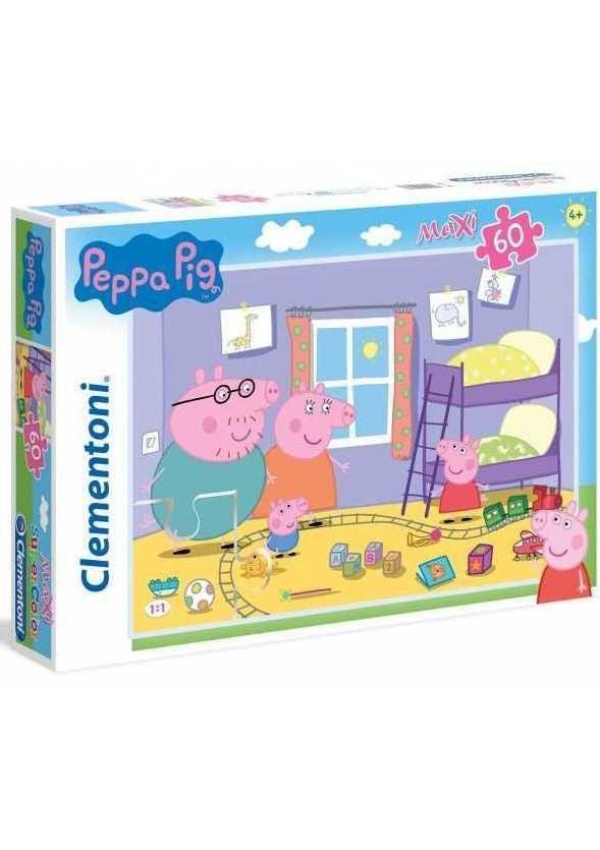 Clementoni Puzzle Maxi Prasátko Peppa / 60 dílků