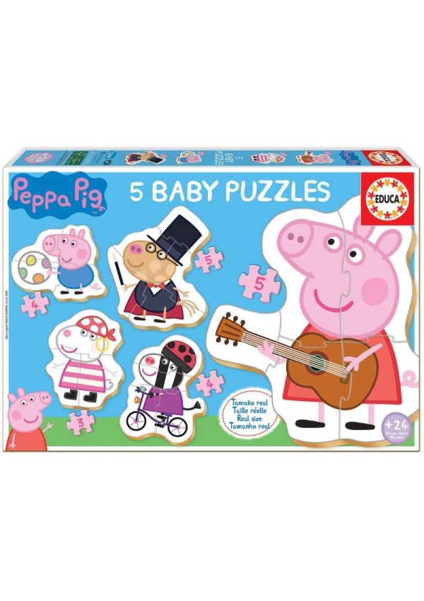 Trefl Puzzle Baby Prasátko Peppa 2, 5v1 (3-5 dílků) Vydavatelství Educa