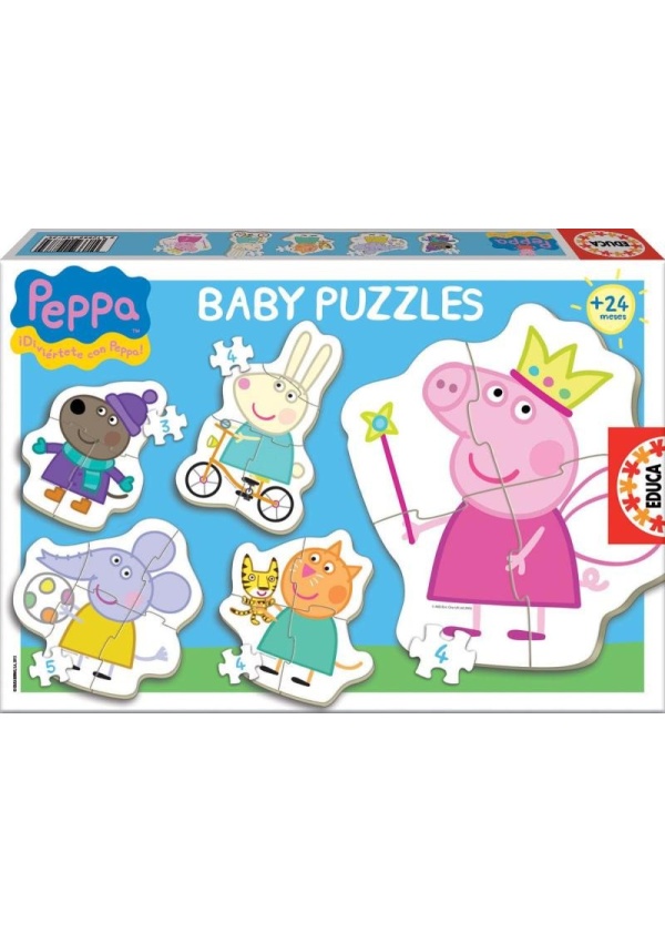 Trefl Puzzle Baby Prasátko Peppa 5v1 (3-5 dílků) Vydavatelství Educa