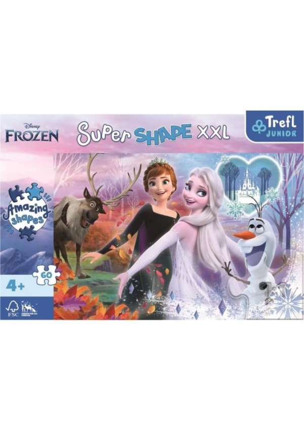 Trefl Puzzle Super Shape XXL Ledové království 2: Tančící sestry 60 dílků Matyska a.s.