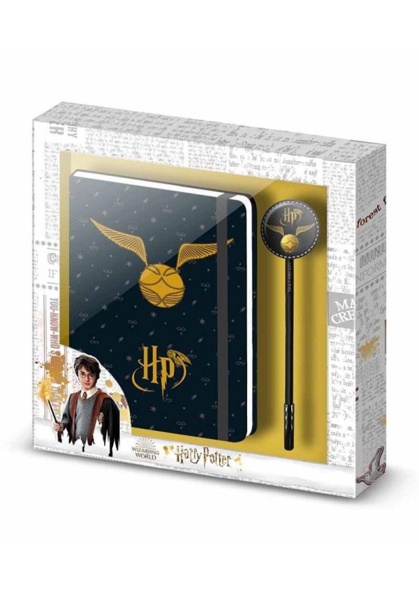 Harry Potter sada zápisník a pero - Zlatonka heo GmbH