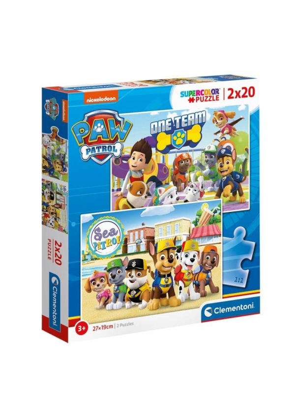 Clementoni Puzzle - Tlapková patrola 2 x 20 dílků