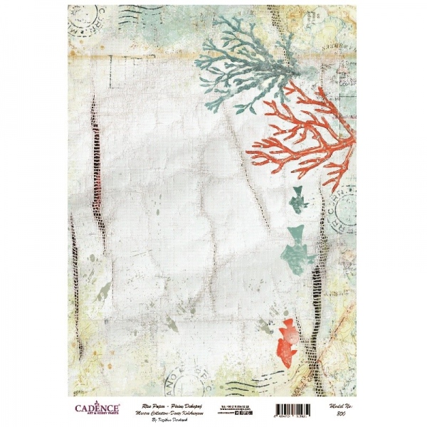 Rýžový papír Cadence, A3 - Mořské korály Aladine