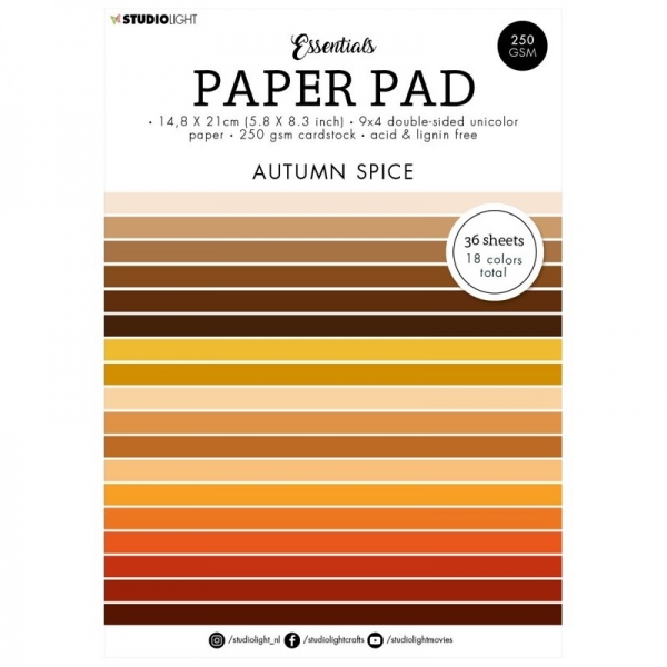 Blok barevných papírů, A5, 36 l. -Podzimní koření Aladine